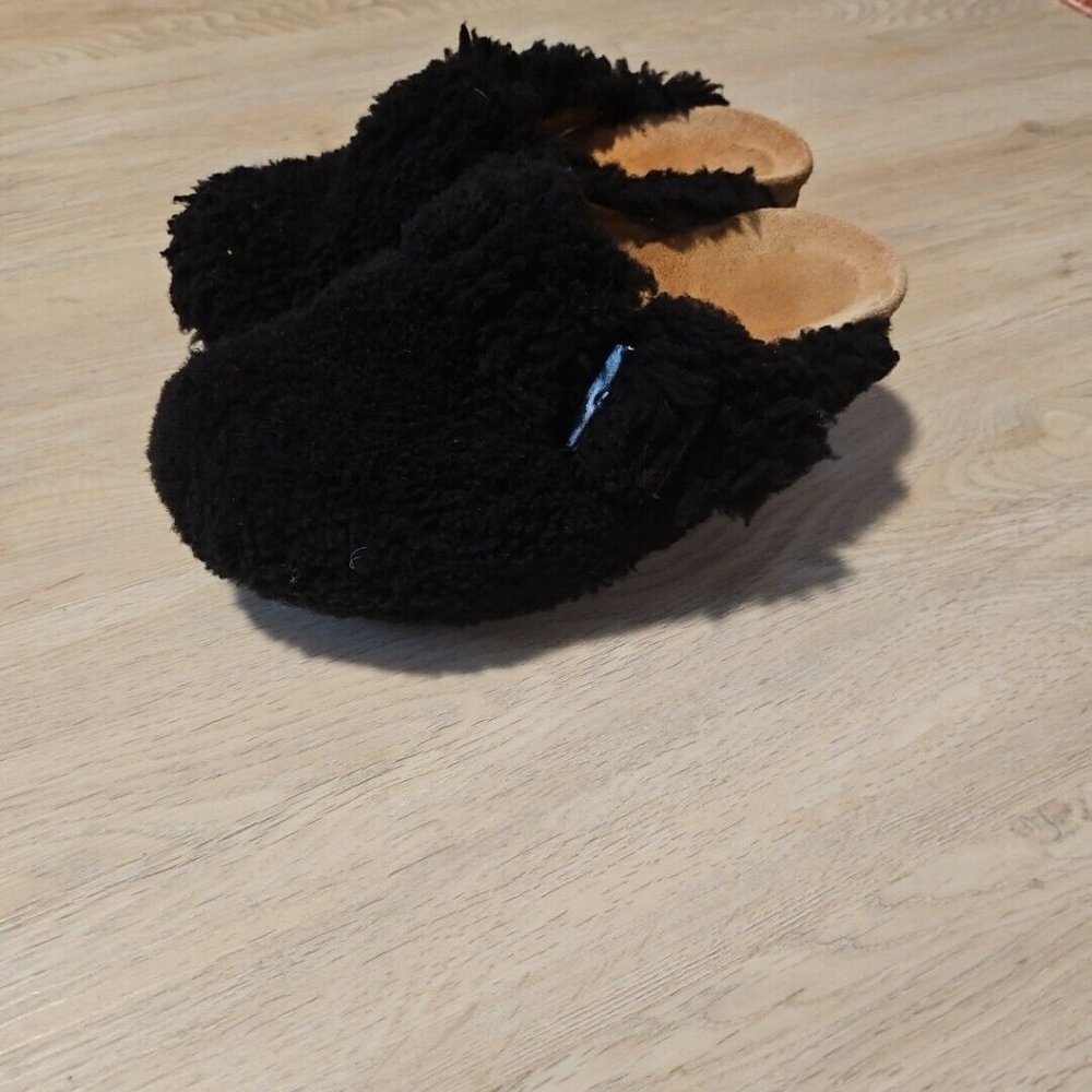 Birkenstock Papillio Fanny Teddy Mule Sandal Women's 36/ 6-6.5 Black Shearling